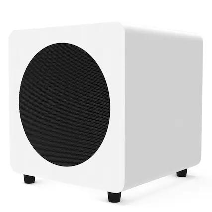 Front. Kanto - Kanto SUB8 8-inch Sealed Powered Subwoofer (Matte White) - Matte White.