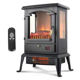 Voltorb - Freestanding Portable Electric Fireplace Heater Stove w/Remote Control - Black
