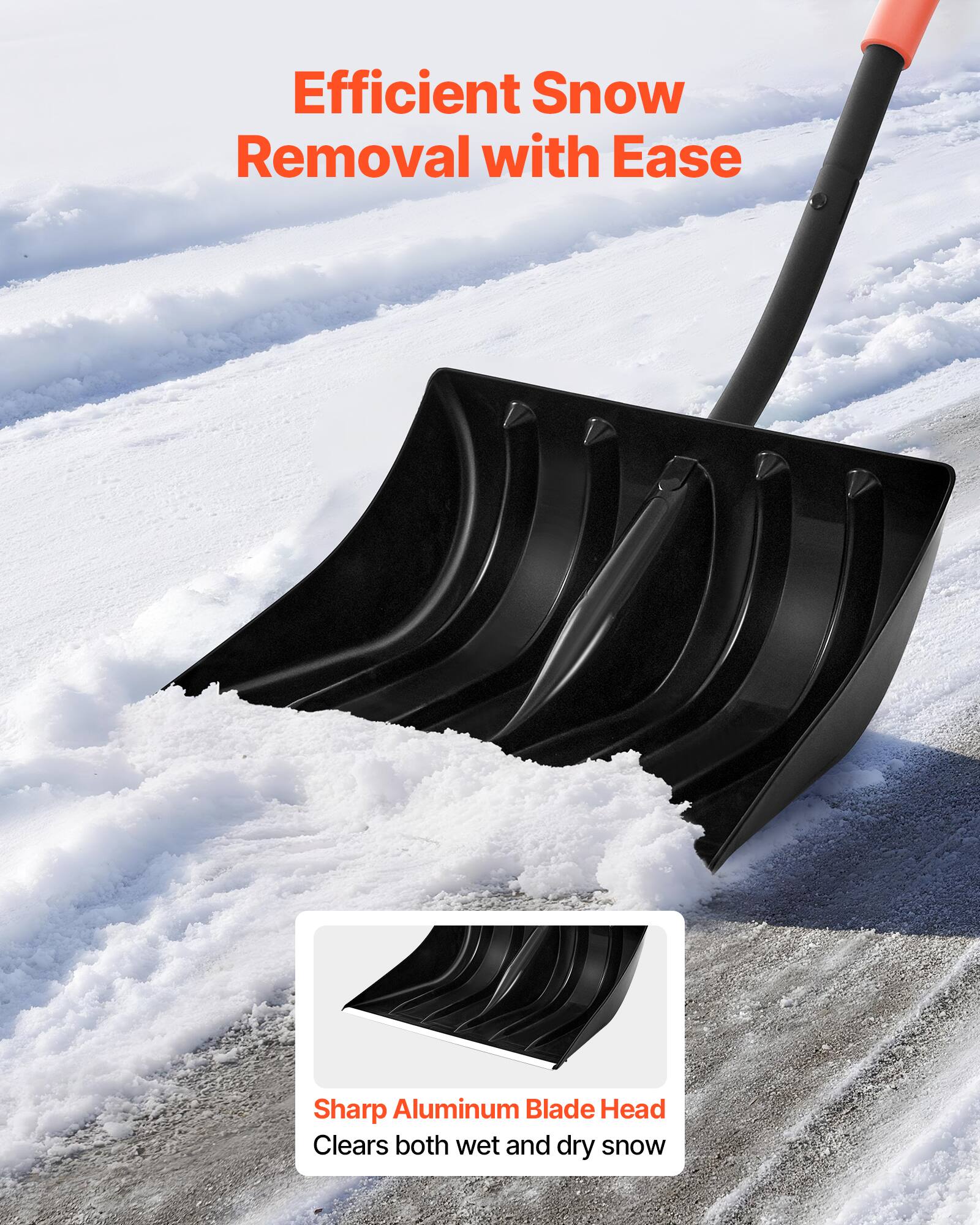 Efficient Snow Removal with Ease

Sharp Aluminum Blade Head
Clears both wet and dry snow