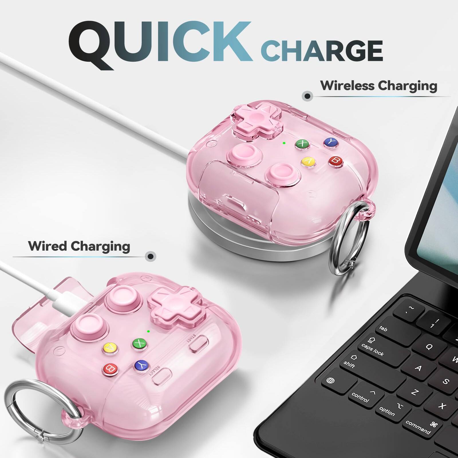 QUICK CHARGE  
Wireless Charging + Wired Charging  

tab 1 . caps lock caps Q lock  shift A S Z control T x noltqo command se