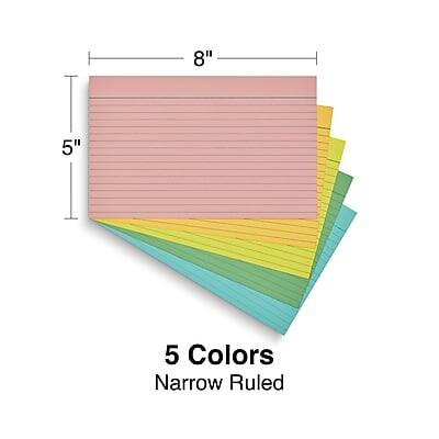 8" x 5"  
5 Colors  
Narrow Ruled