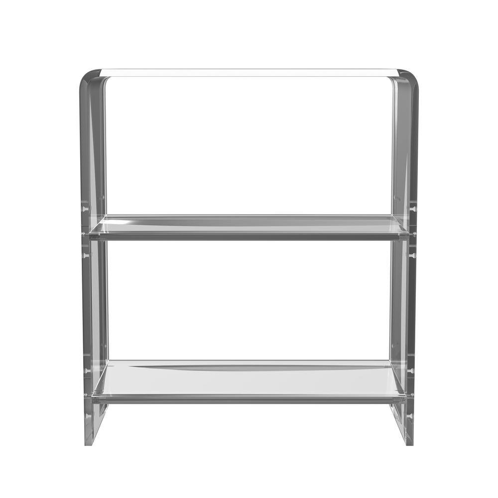 Left. Butler Specialty - Crystal Clear 2 Shelf Acrylic Bookcase - Clear.
