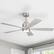 Front. Sofucor - 52'' Industrial Ceiling Fan with 3CCT Dimmable LED Light & Reversible DC Motor Modern Chandelier Fan for Bedroom Indoor - Silver Wood.
