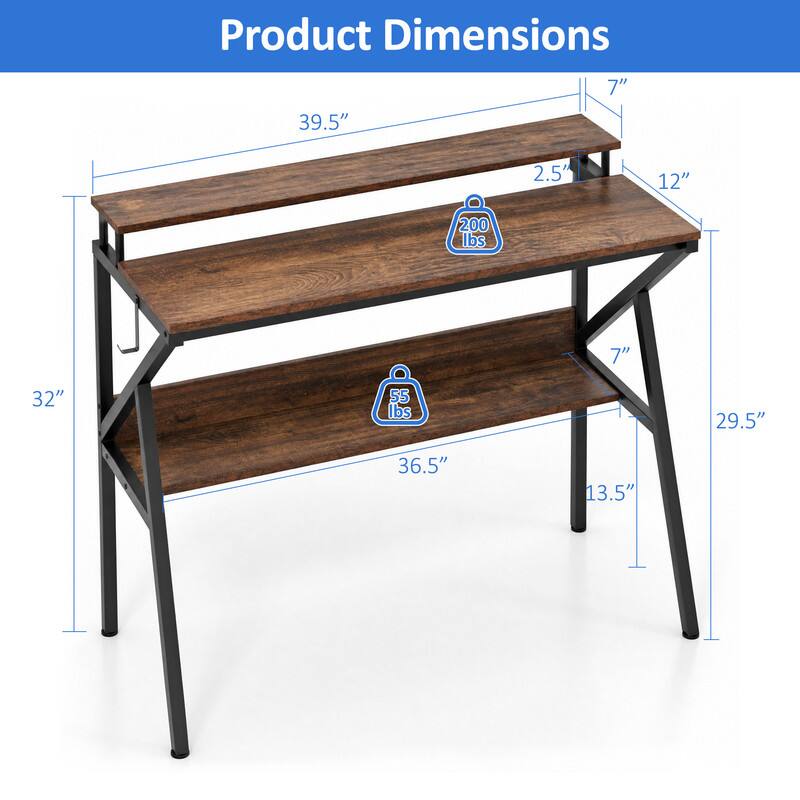 Product Dimensions: 39.5" x 7" x 2.5" x 12" x 200 lbs x 7" x 32" x 55 lbs x 29.5" x 36.5" x 13.5"