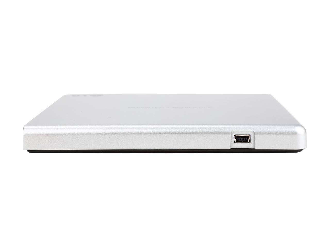 Alt View 3. LG - LG External CD / DVD Rewriter With M-Disc Mac & Surface Support (Silver) - Model GP65NS60.