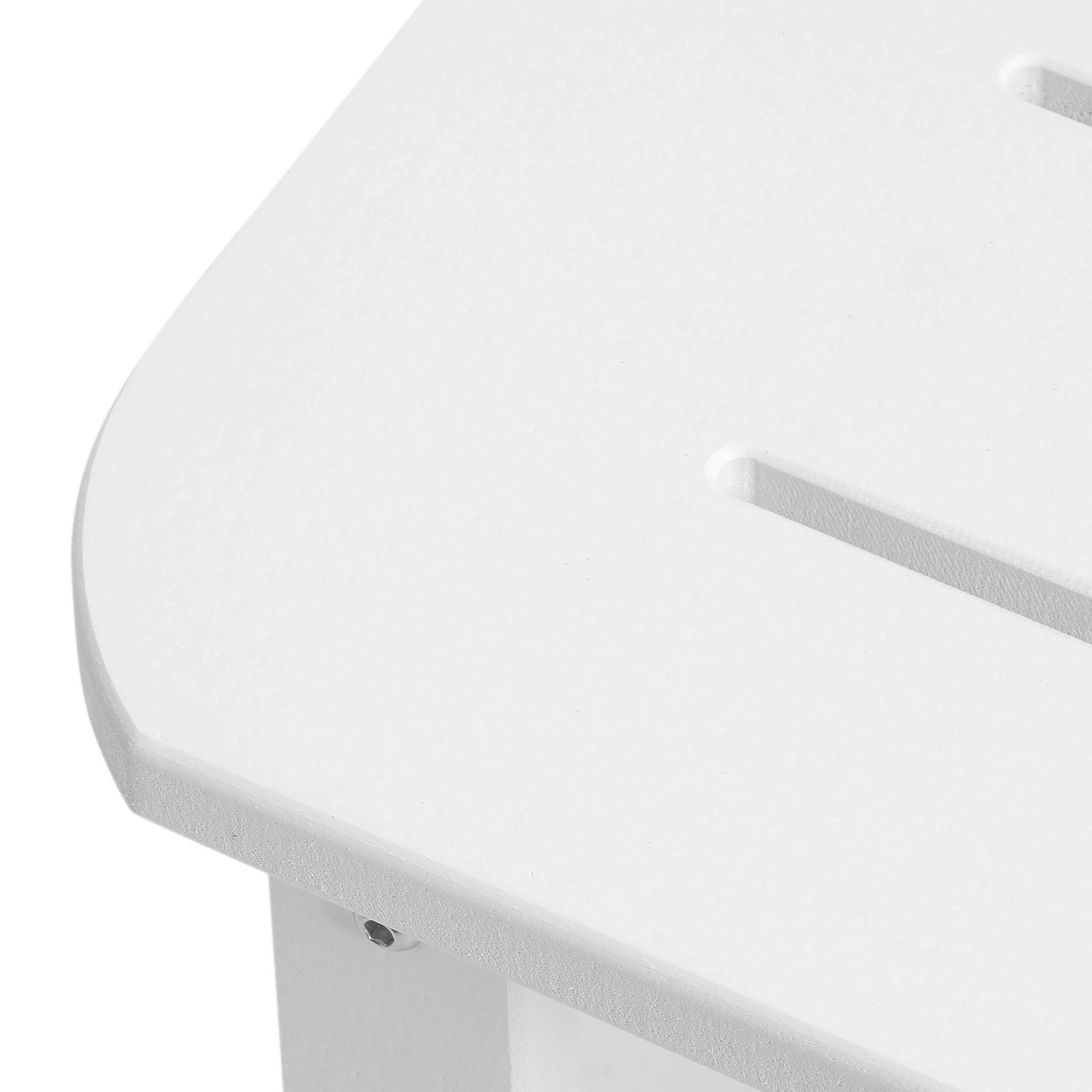 Alt View 2. WestinTrends - WestinTrends Aruba 2-Tier Outdoor HDPE Modern Adirondack Square Patio Side Table - White.