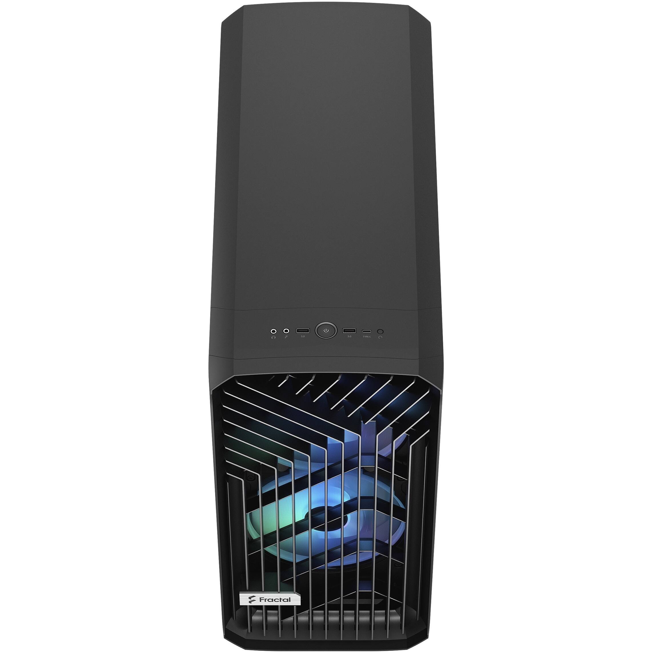 Alt View 4. Fractal Design - Fractal Design Torrent Black RGB TG Light Tint - Black - Tempered Glass, Steel - 6 x Bay - 0 - ATX, EATX, Micro ATX - Black.