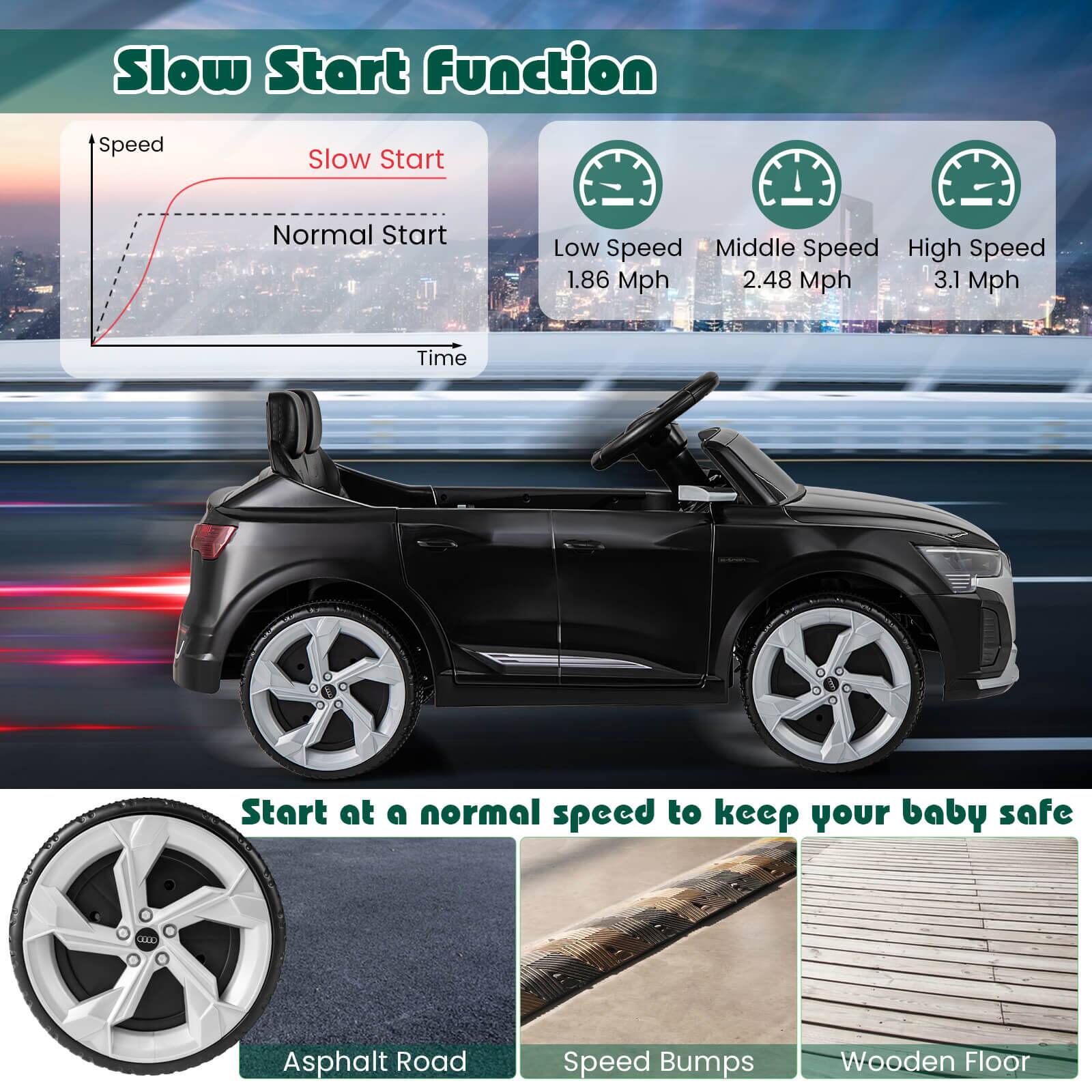 Slow Start Function
Speed
Slow Start
Normal Start
Time
Low Speed
1.86 Mph
Middle Speed
2.48 Mph
High Speed
3.1 Mph
Start at a normal speed to keep your baby safe
Asphalt Road
Speed Bumps
Wooden Floor