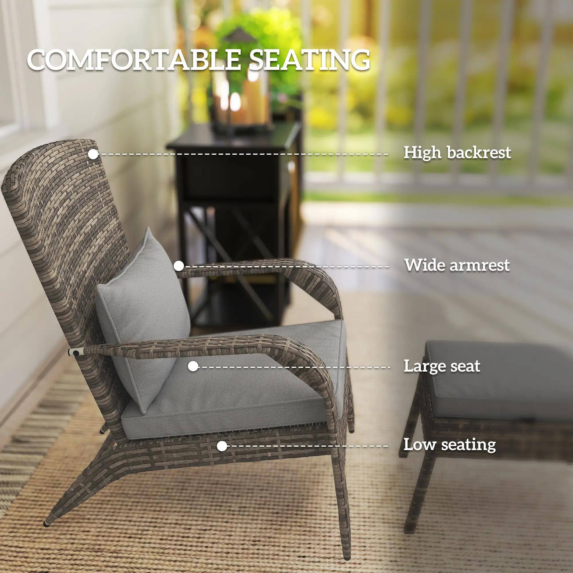 COMFORTABLE SEATING

- High backrest
- Wide armrest
- Large seat
- Low seating