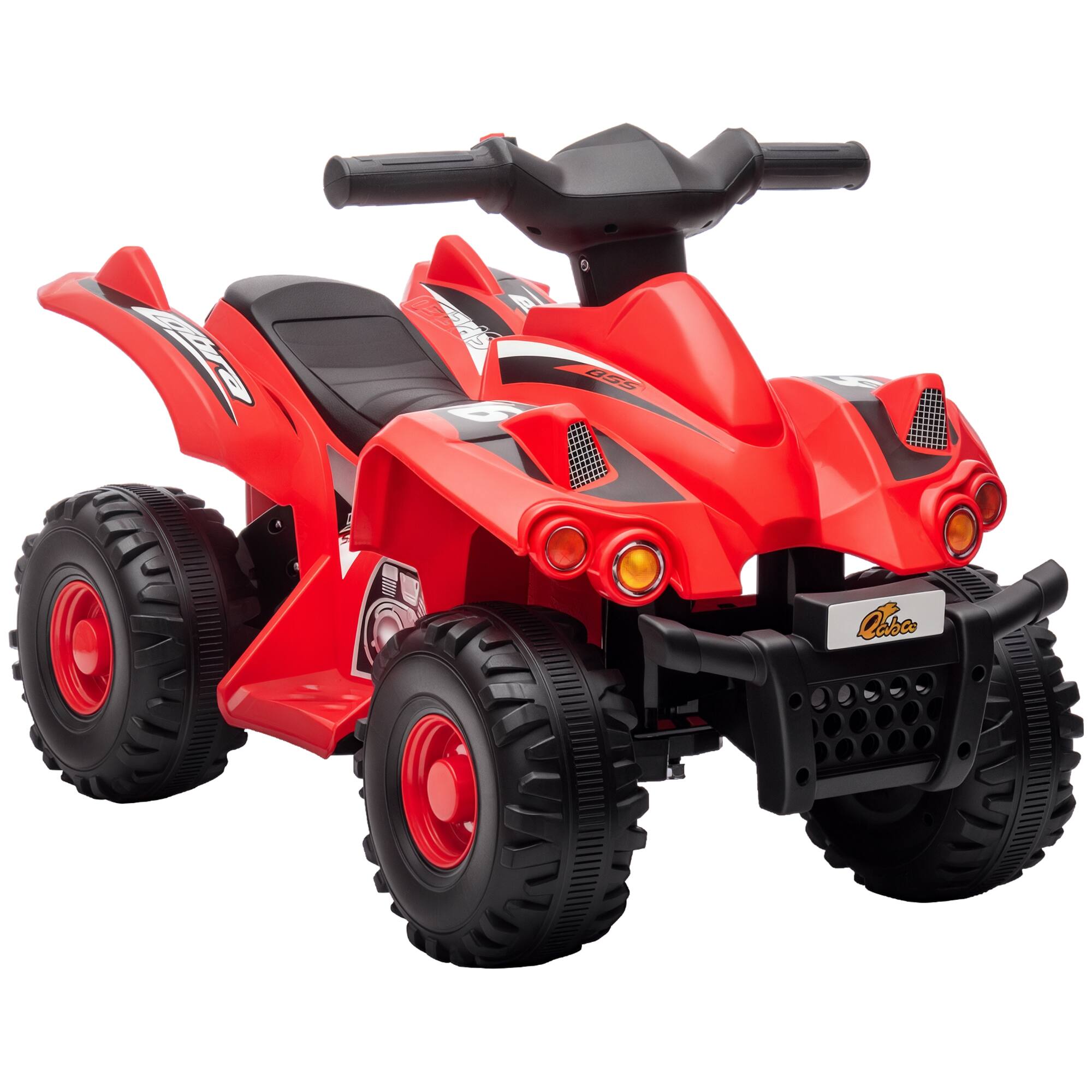 Qaba - Kids ATV, 6V 4 Wheeler Kids Quad Car, Battery Powered Electric Ride on Toy with Music for Boys & Girls Ages 2-6 Years