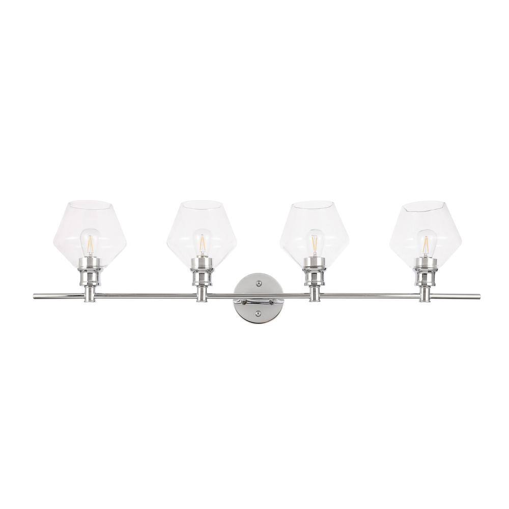 Alt View 8. Living District - Gene 4 light Chrome and Clear glass Wall sconce - Chrome And Clear Glass.