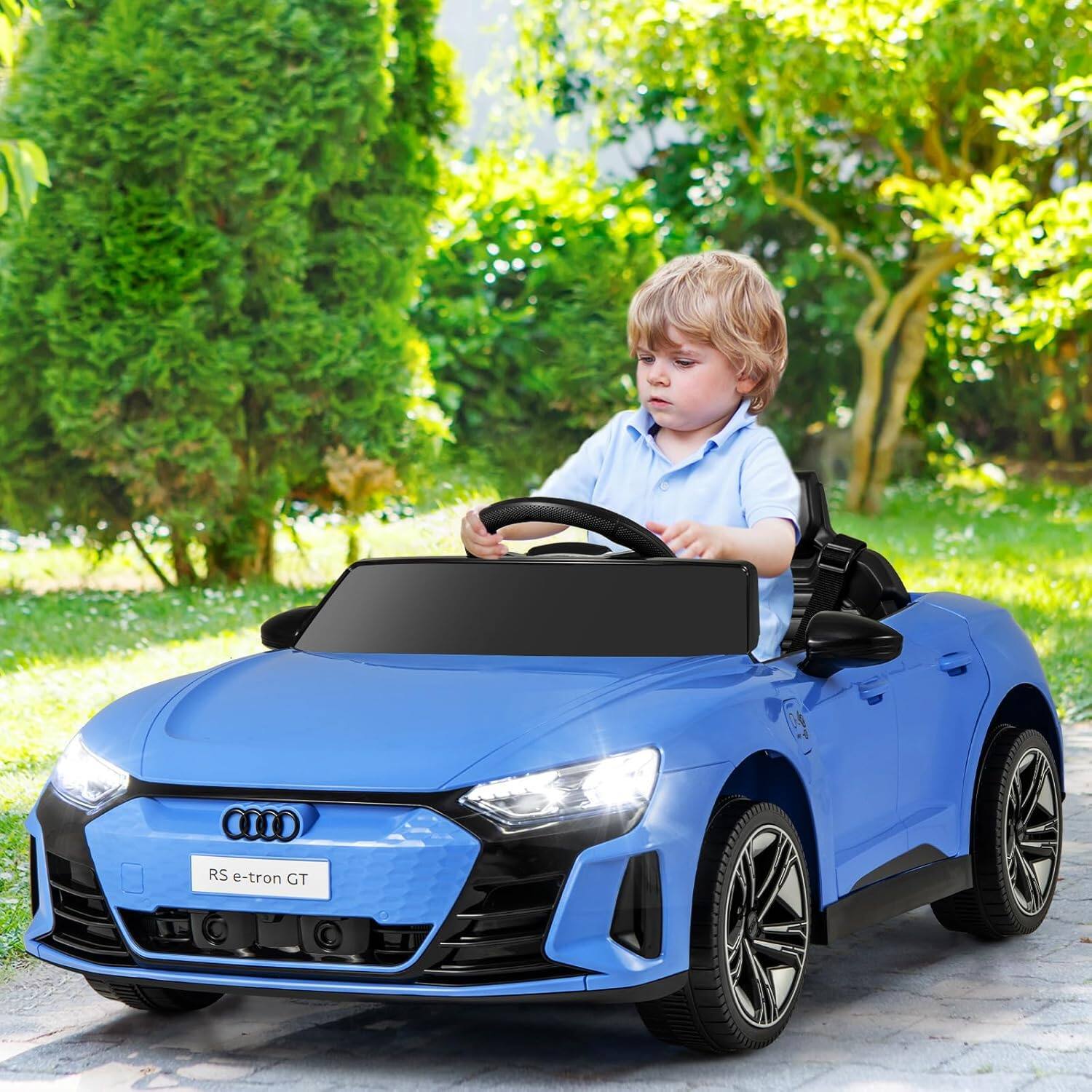 Alt View 1. Costway - Costway Kids Ride On Car 12V Battery Powered Licensed Audi RS E-tron GT Car Toy w/ Remote Control - Blue.