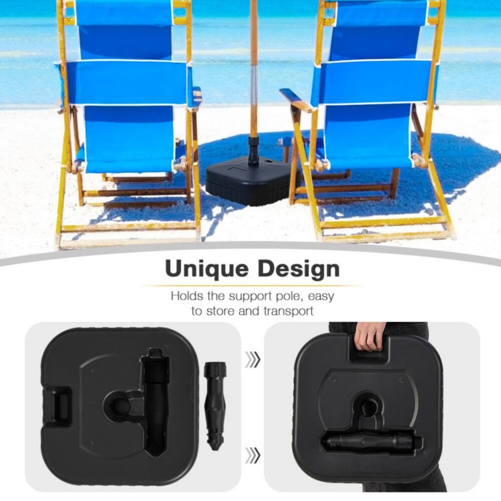 Unique Design  
Holds the support pole, easy to store and transport