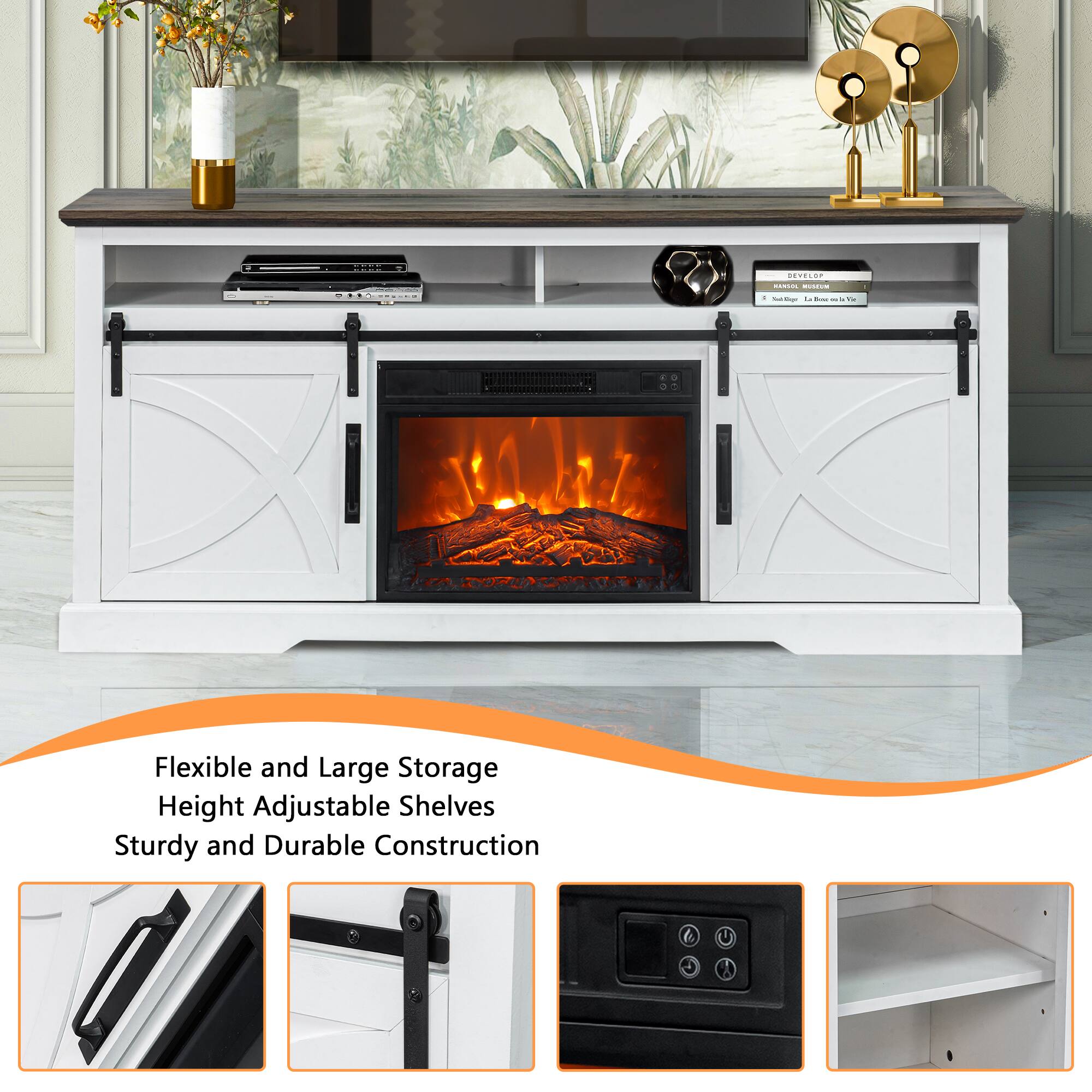 Flexible and Large Storage  
Height Adjustable Shelves  
Sturdy and Durable Construction