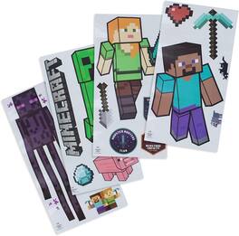 Paladone - Minecraft Characters Removable Vinyl Stickers | 4 Sheets, 19 Decals - Green