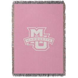 Chad & Jake - Marquette Golden Eagles Woven Blanket - Pink
