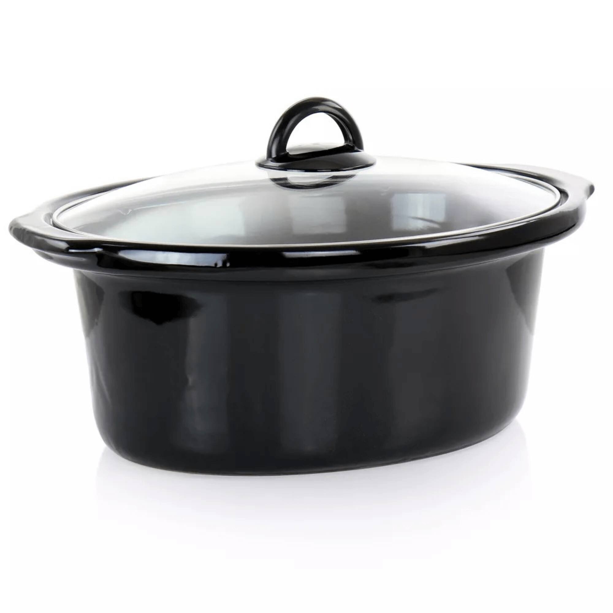 Alt View 2. Better Chef - Better Chef 6 Quart Oval Slow Cooker with Removable Stoneware Crock in Stainless Steel - Silver.