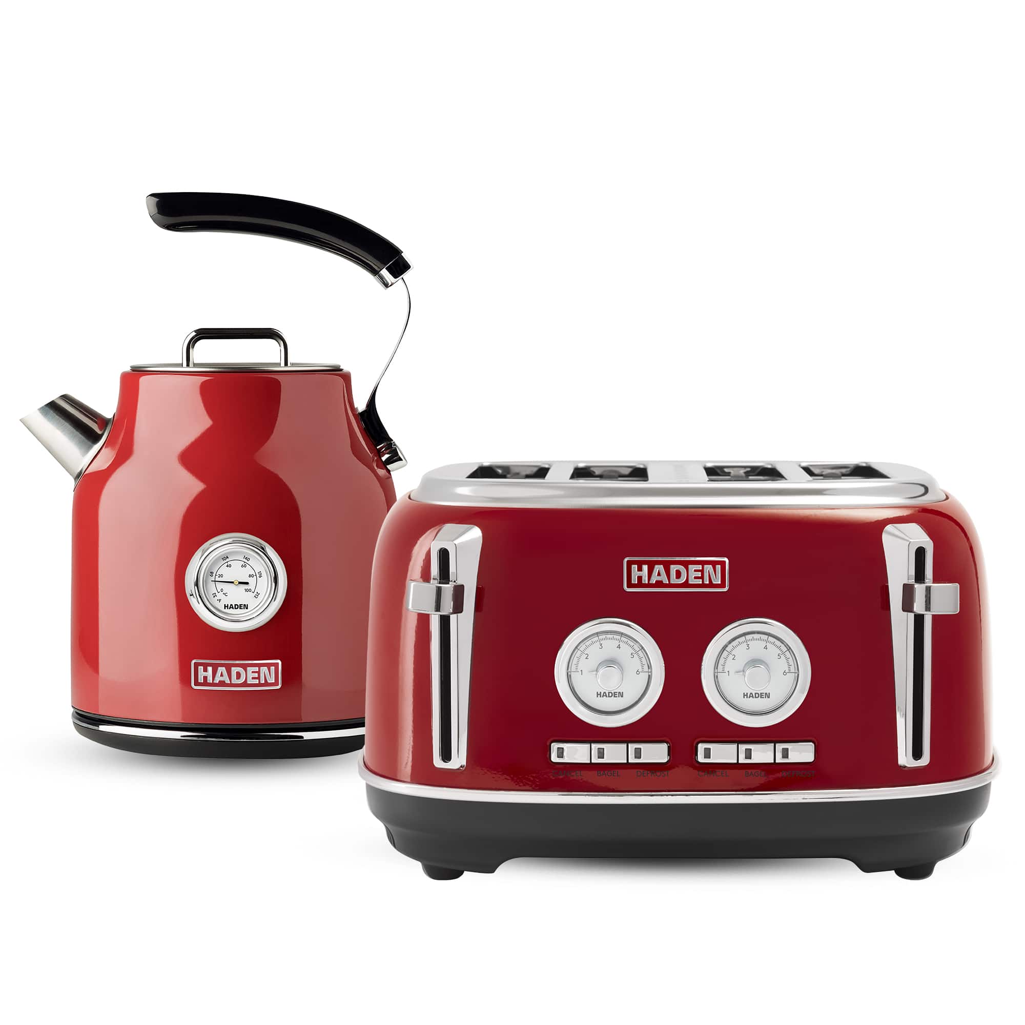 Haden Dorset 1.7 Liter Cordless Electric Kettle and 4 Slice Bread