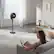 Alt View 6. DREO - 8 in. Smart Pedestal Floor Fan with Remote, 9 Speeds, 20 dB Quiet, 120° 3D Oscillation, 38"-42" Adjustable Height - Grey.