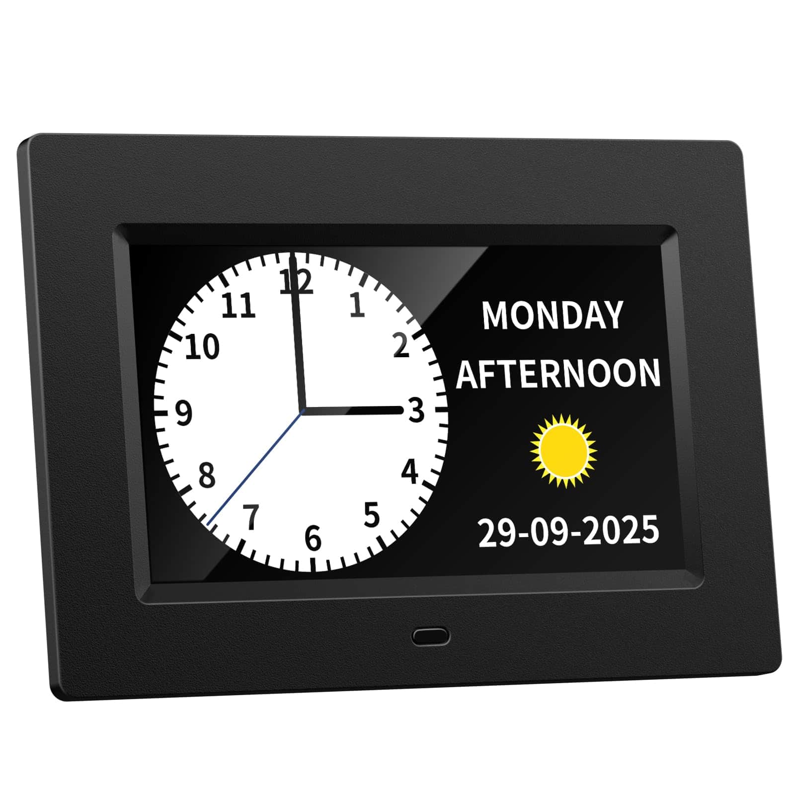 Dazzed Corner - Digital Clock, Large Display Calendar Clock 12/24 Hours - Black