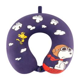 Peanuts - SNOOPY PILOT & WOODSTOCK MEMORY FOAM Travel Pillow - NAVY