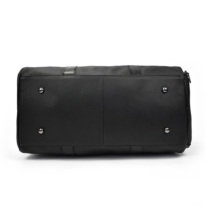 Alt View 5. Steel Horse Leather - The Endre Weekender | Vintage Leather Duffle Bag - black.