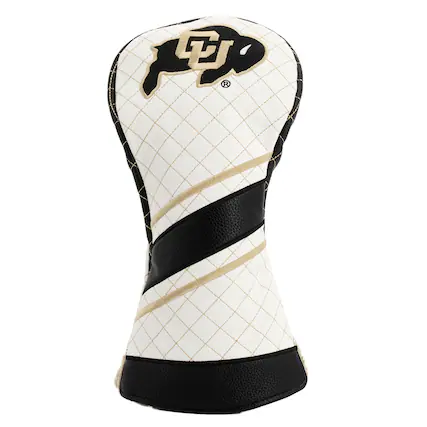 Front. Team Golf - Colorado Buffaloes Striped Quilted Driver Headcover - Multicolor.