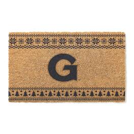 Jardine - Georgetown Hoyas 18" x 30" Holiday Coir Doormat - Brown