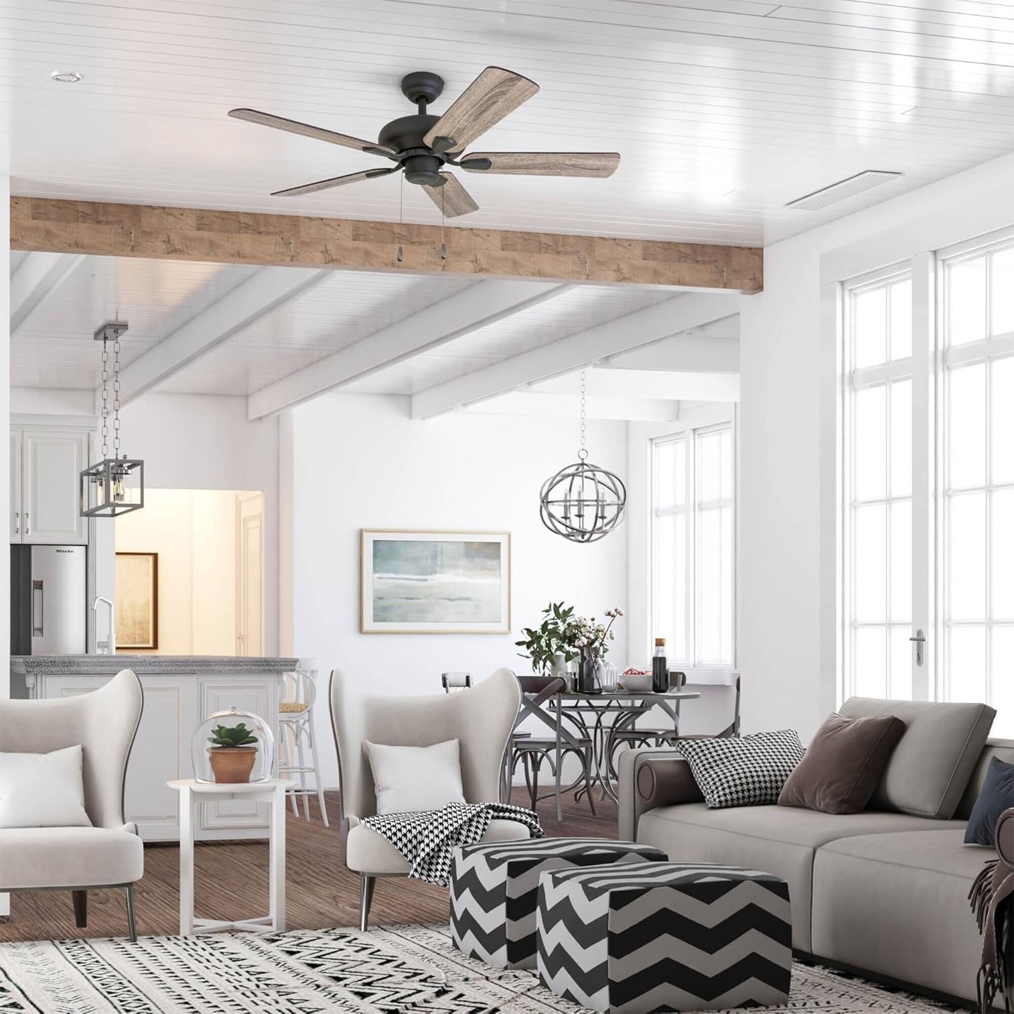 Alt View 7. Prominence Home - Honeywell Russwood 42" Indoor Ceiling Fan with Pull Chain, No Light, Bronze - Bronze.