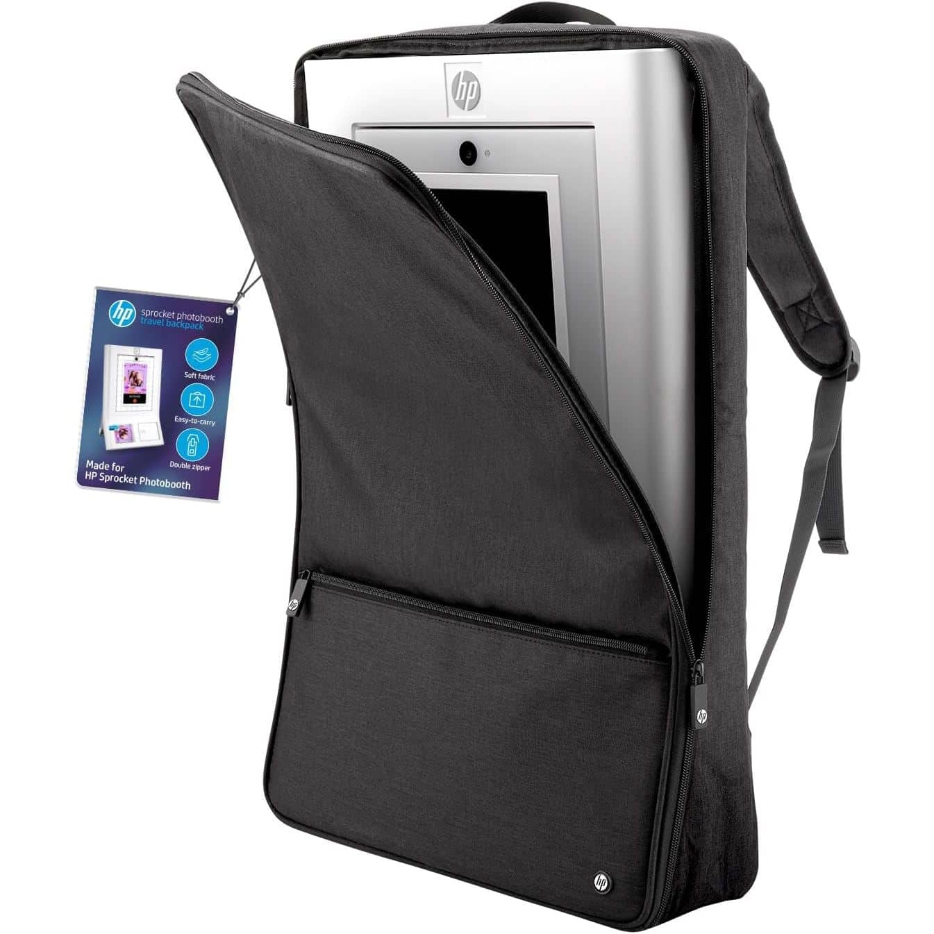 Sprocket Photobooth Travel Backpack, Padded Case w/Adjustable Straps & Front Zipped Pocket for HP Sprocket Photobooth