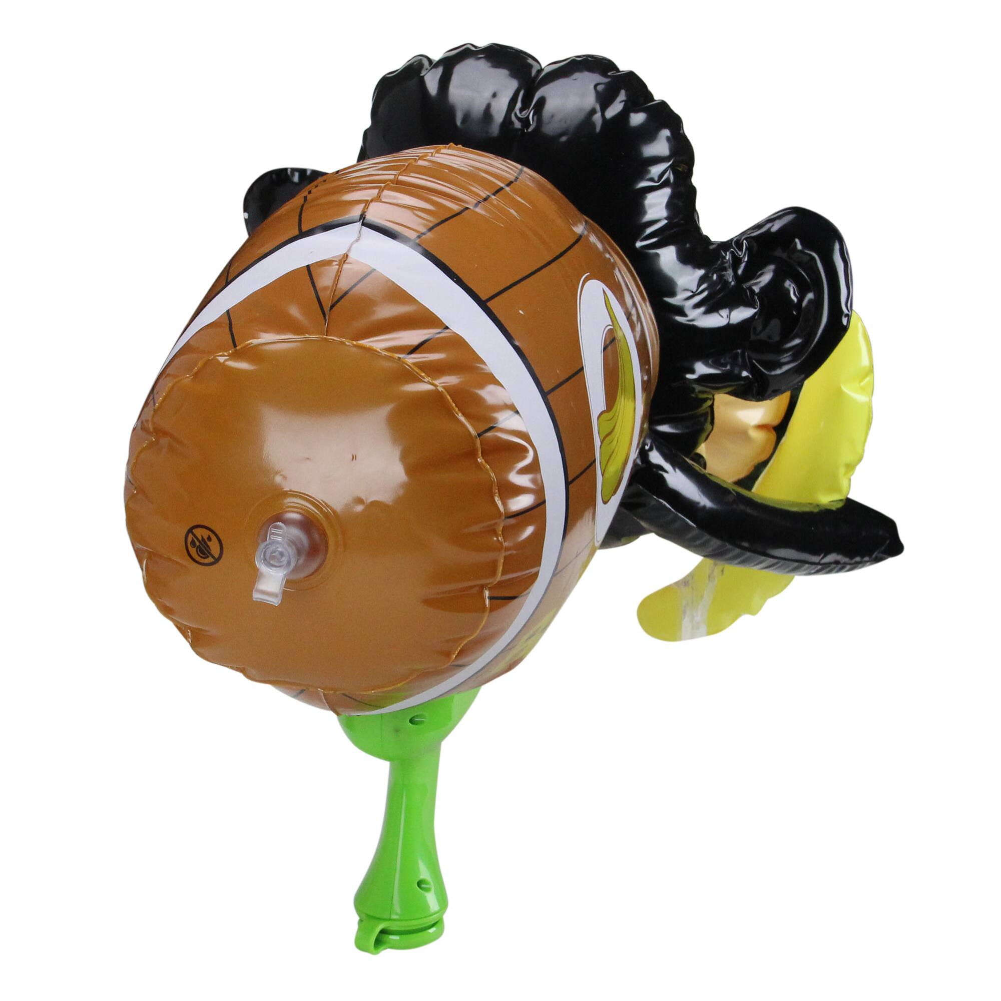 Alt View 2. SwimWays - 20" Inflatable Monkey in Banana Barrel Water Blaster - Brown.