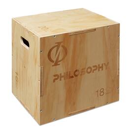 Philosophy Gym - 3 in 1 Wood Plyometric Box for Training and Conditioning - Natural