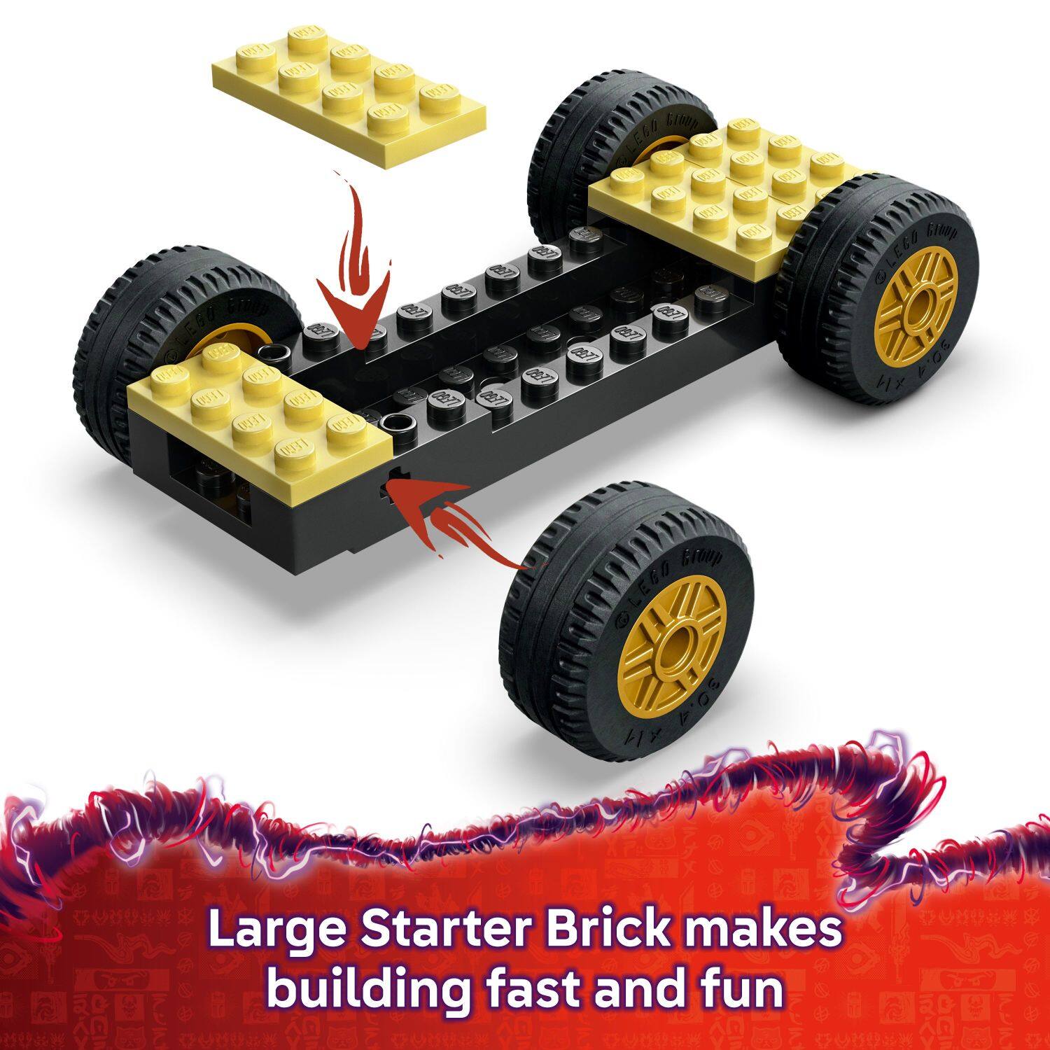 Large Starter Brick makes building fast and fun : Ebb LRA 00 0931 183 0551 A : 30.7 7 ETOUp LEGD 30.4 A