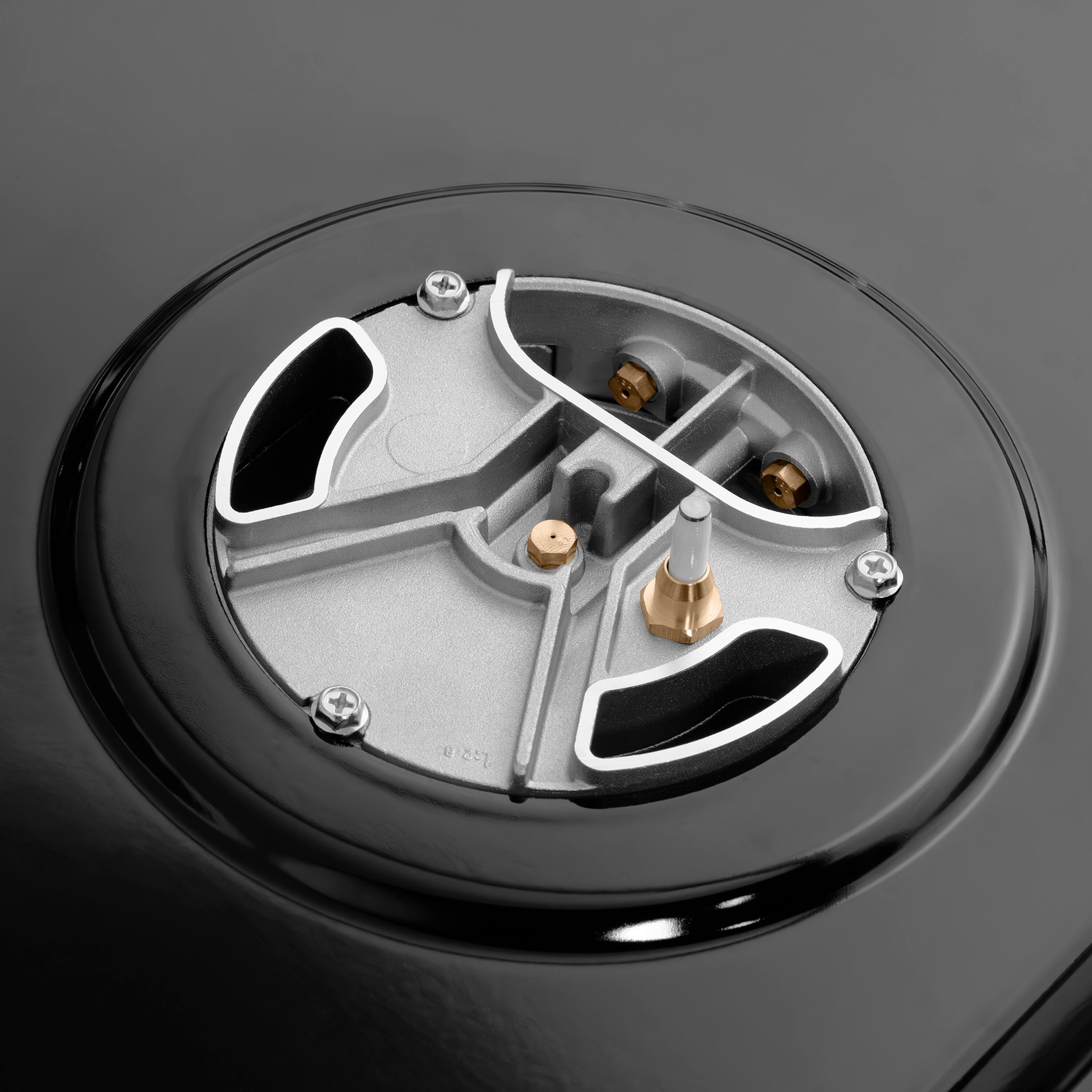 Alt View 2. ZLINE - Autograph 30 in. 4.2 cu. ft. Manual Clean Freestanding DuoPro Gas Range in Black Satin Stainless Steel and Gold Accents - Black Satin Stainless Steel.