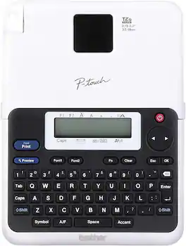 Brother - P-Touch Labeler Label Maker PT-2040C with Laminated TZe Tape + Batteries