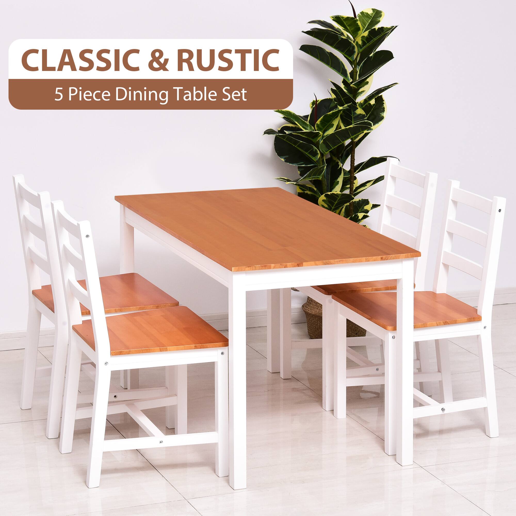 CLASSIC & RUSTIC
5 Piece Dining Table Set