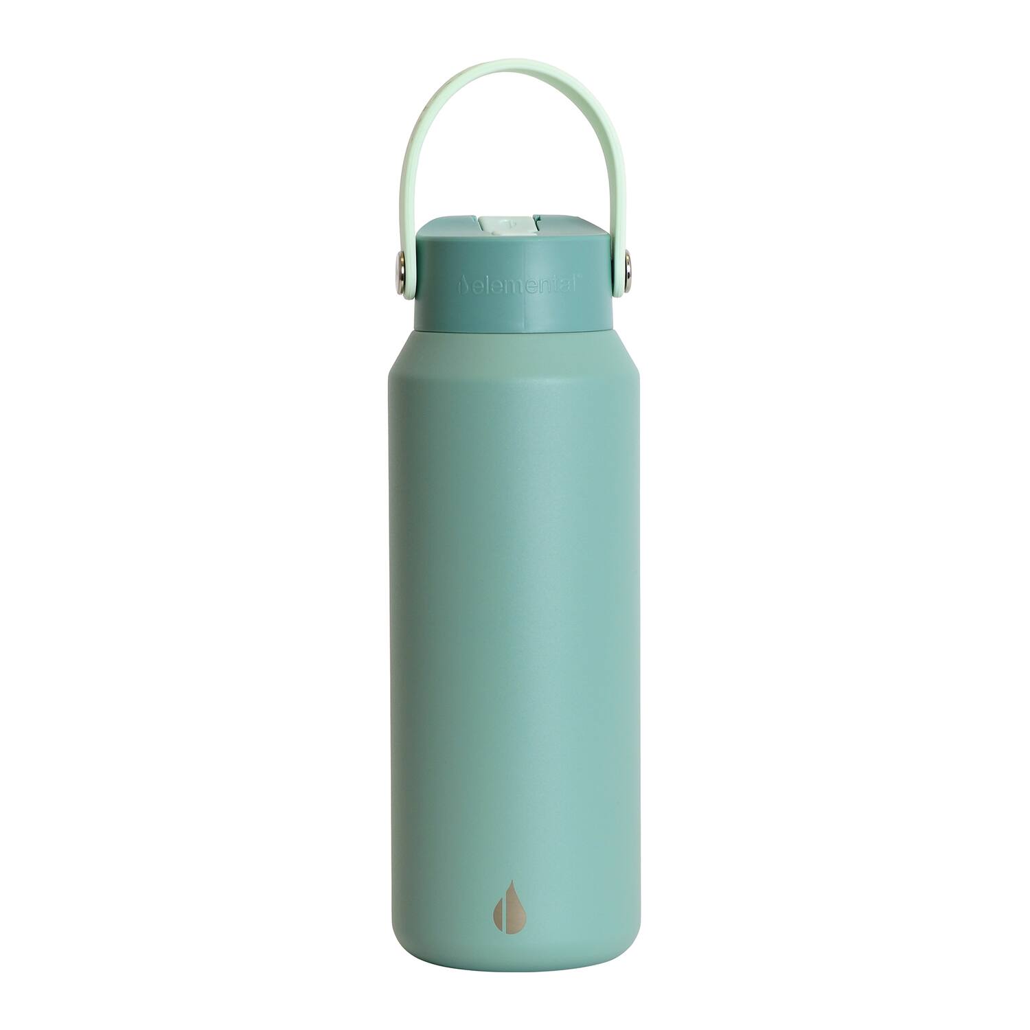 Alt View 1. Elemental - Core Stainless Steel Water Bottle 40 Oz - Sage.