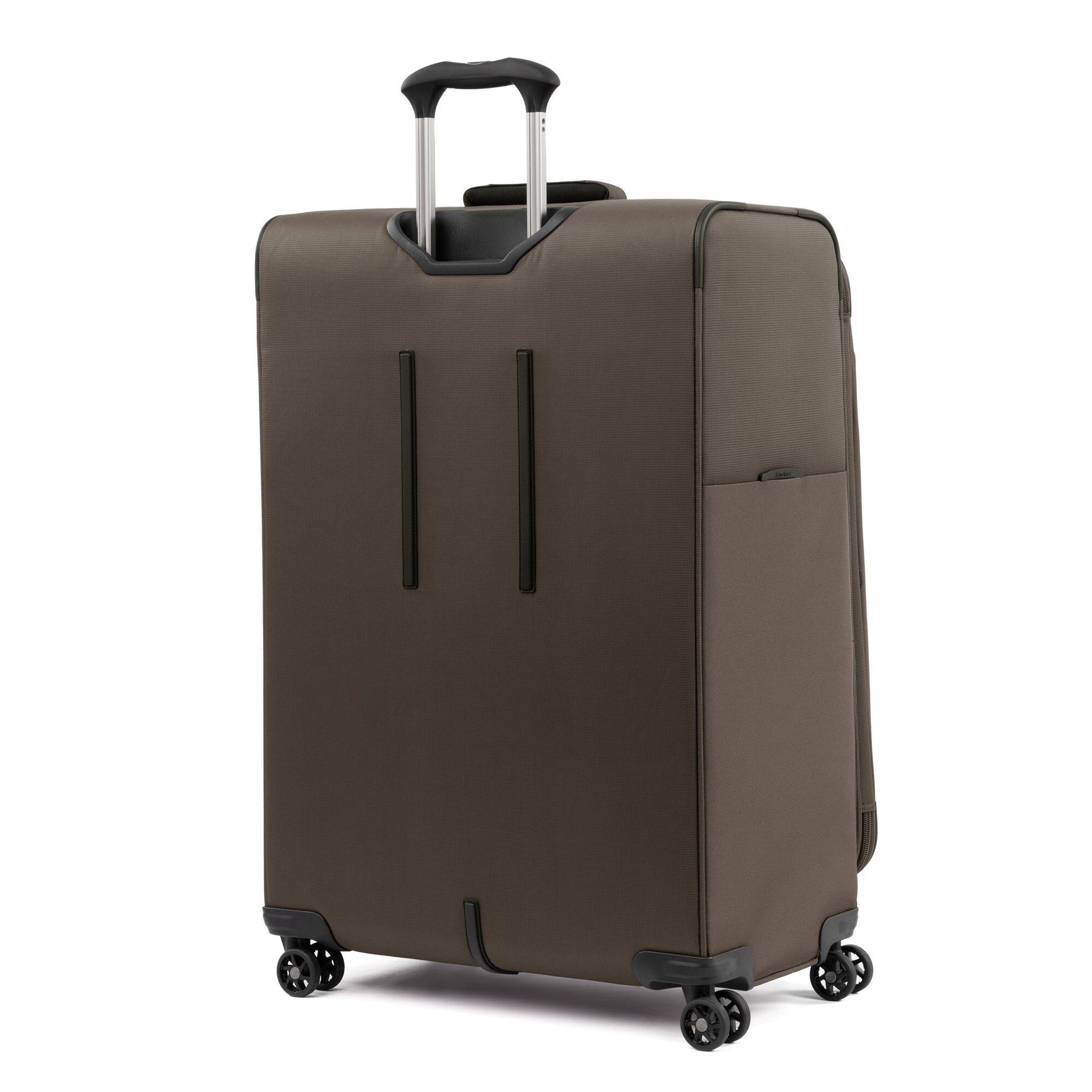 Back. Travelpro - Tourlite Softside Expandable 29" Checked Spinner Luggage - Espresso.