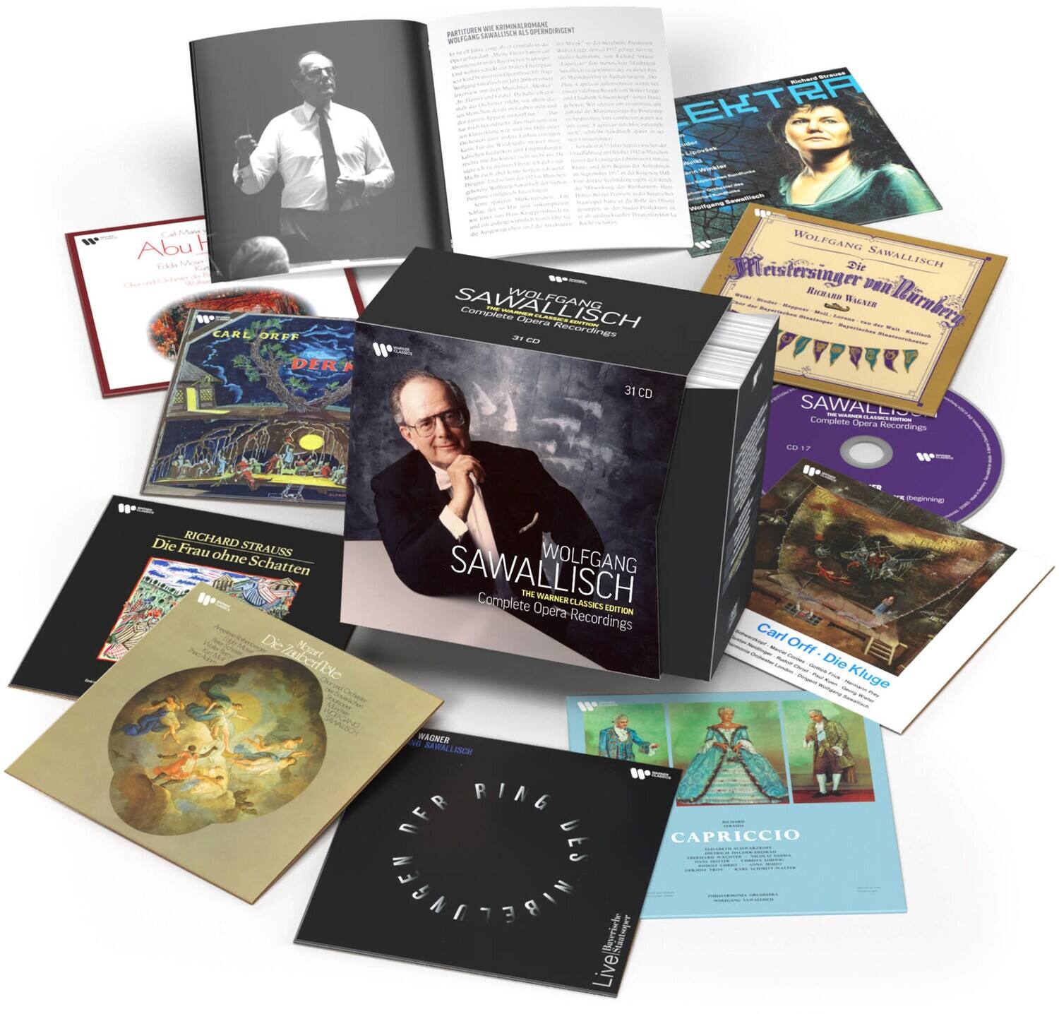 Sure, here is the corrected and grouped text from the image:

---

**Wolfgang Sawallisch - Complete Opera Recordings**

- **31 CD**
- **WARNER CLASSICS EDITION**
- **Opera Recordings**

---

**Richard Strauss - Die Frau ohne Schatten**

---

**Carl Orff - Der Ring des Nibelungen**

---

**Carl Orff - Die Kluge**

---

**Wolfgang Sawallisch - Meistersinger von Nürnberg**

---

**Wolfgang Sawallisch - Die Zauberflöte**

---

**Wolfgang Sawallisch - Die Zauberflöte**

---

**Wolfgang Sawallisch - Die Zauberflöte**

---

**Wolfgang Sawallisch - Die Zauberflöte**

---

**Wolfgang Sawallisch - Die Zauberflöte**

---

**Wolfgang Sawallisch - Die Zauberflöte**

---

**Wolfgang Sawallisch - Die Zauberflöte**

---

**Wolfgang Sawallisch - Die Zauberflöte**

---

**Wolfgang Sawallisch - Die Zauberflöte**

---

**Wolfgang Sawallisch - Die Zauberflö