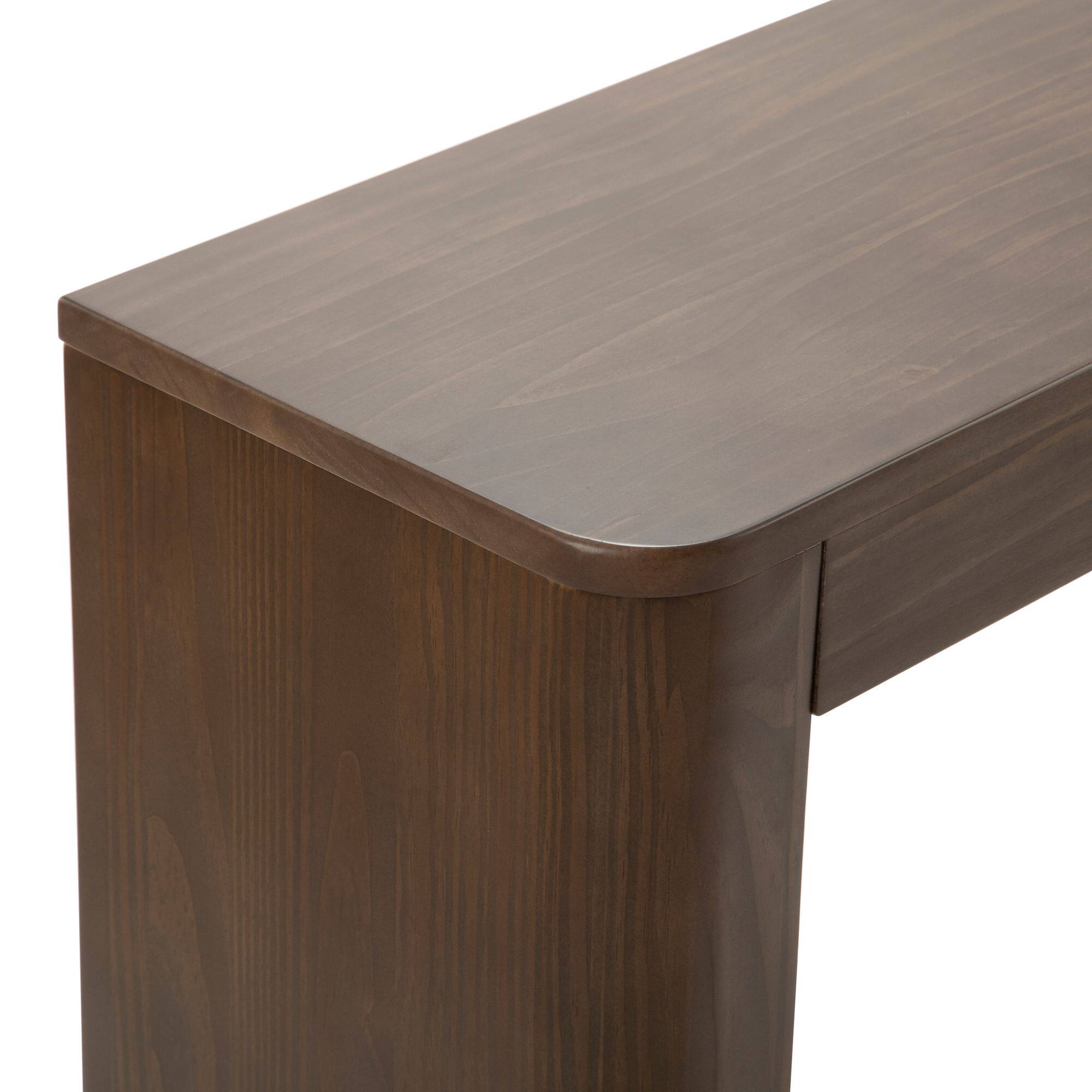 Alt View 3. Plank+Beam - Contour Console Table (46in / 1170mm), Walnut - Walnut.
