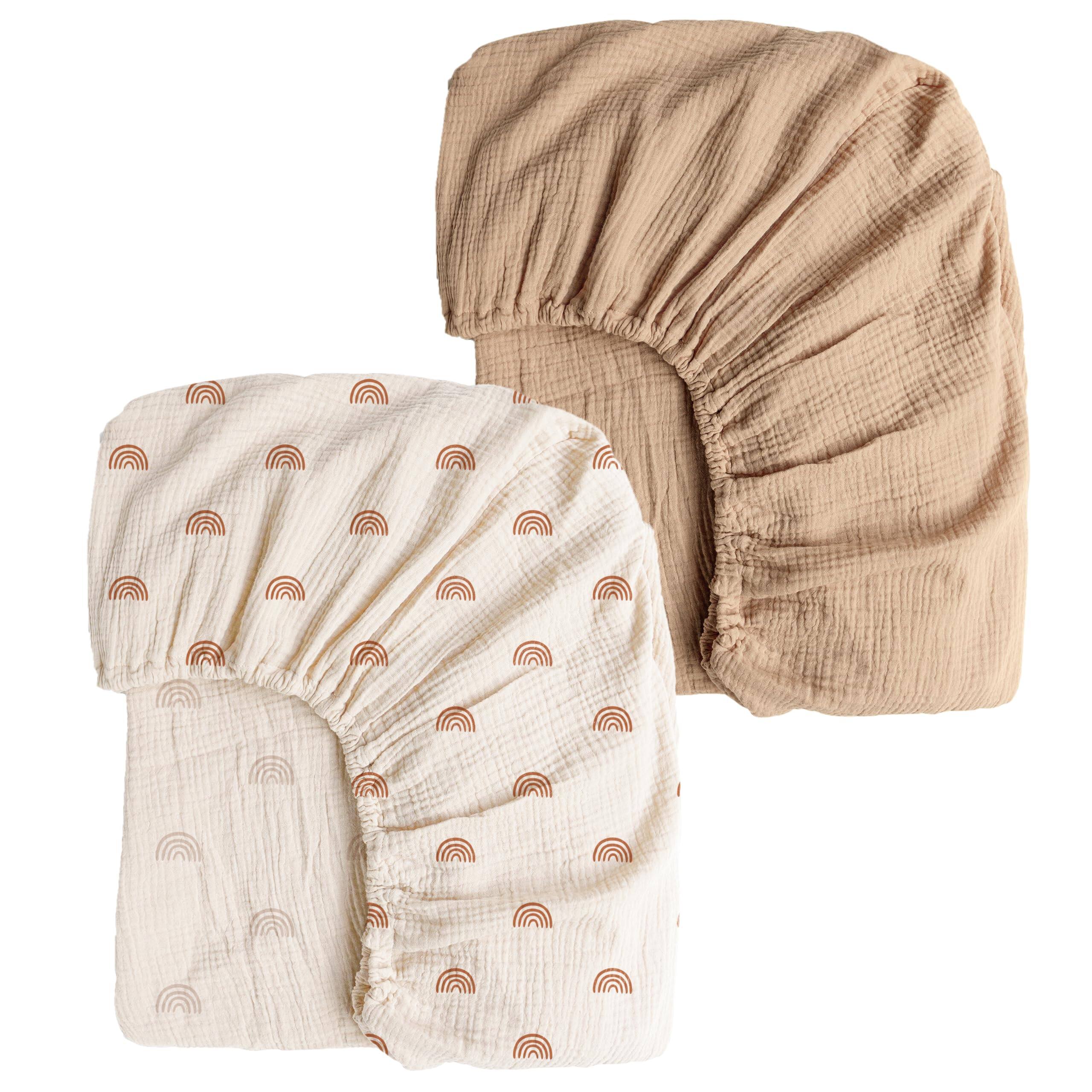 Camel, Rainbow Crib Sheets