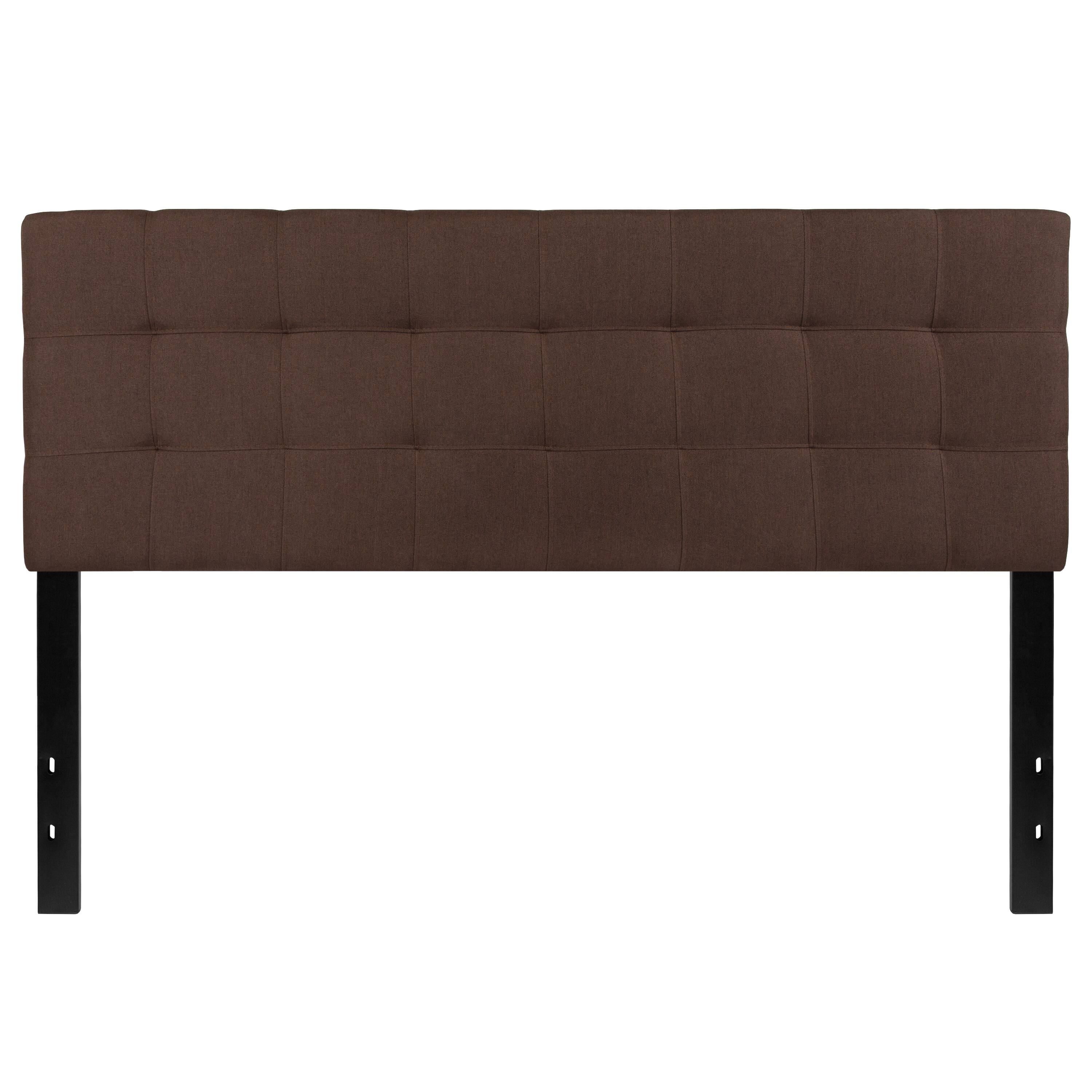 Alt View 5. Emma + Oliver - Quilted Tufted Upholstered Headboard - Dark Brown.