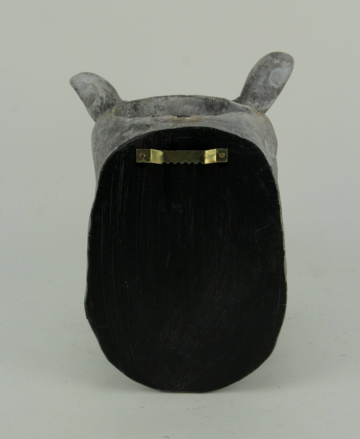 Alt View 2. Endeavor Home & Garden - Grey Stone Finish Hippo Head Hanging Planter Statue Outdoor Décor - Gray.