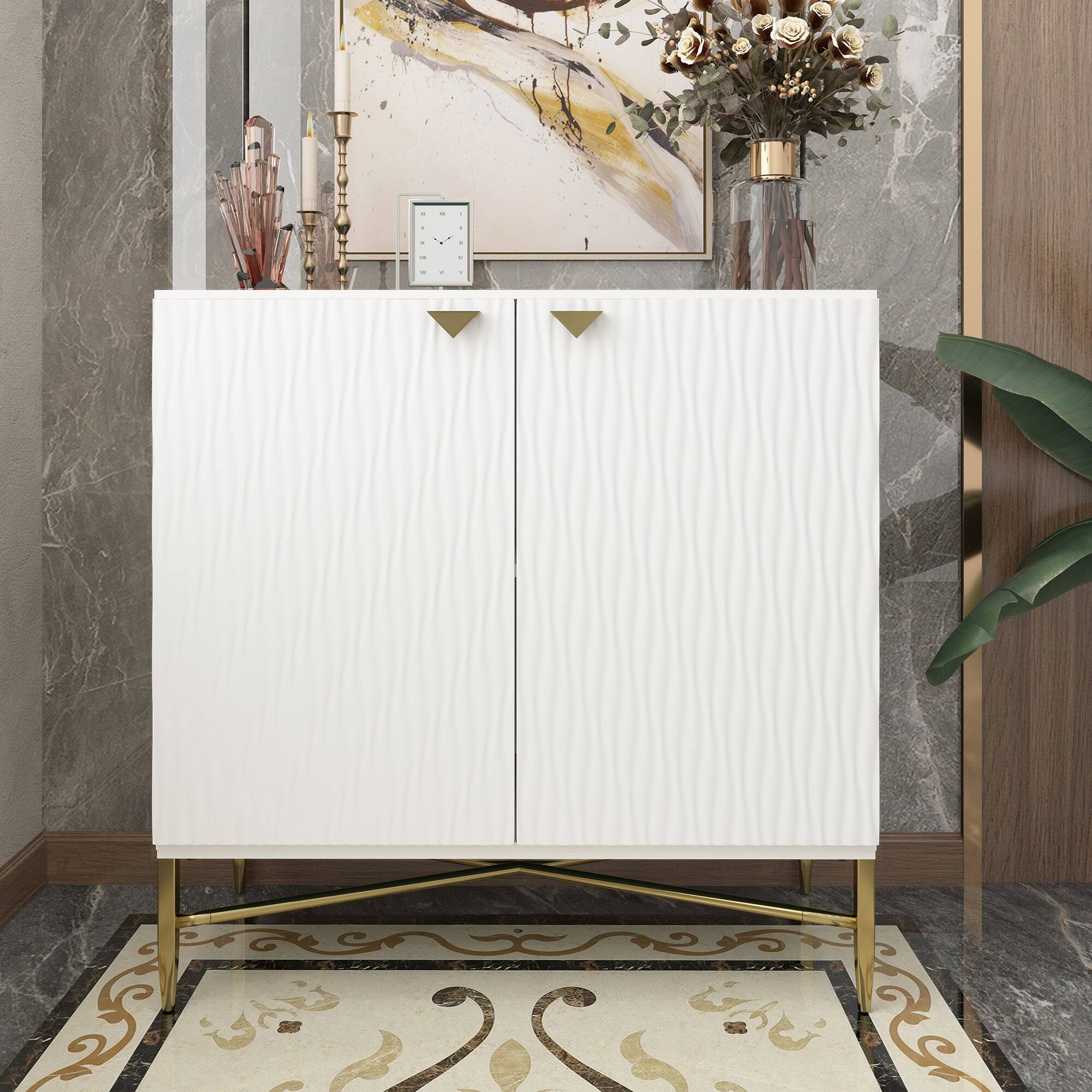 Alt View 2. Boyel Living - 2 Door Locker Accent Cabinet - White.