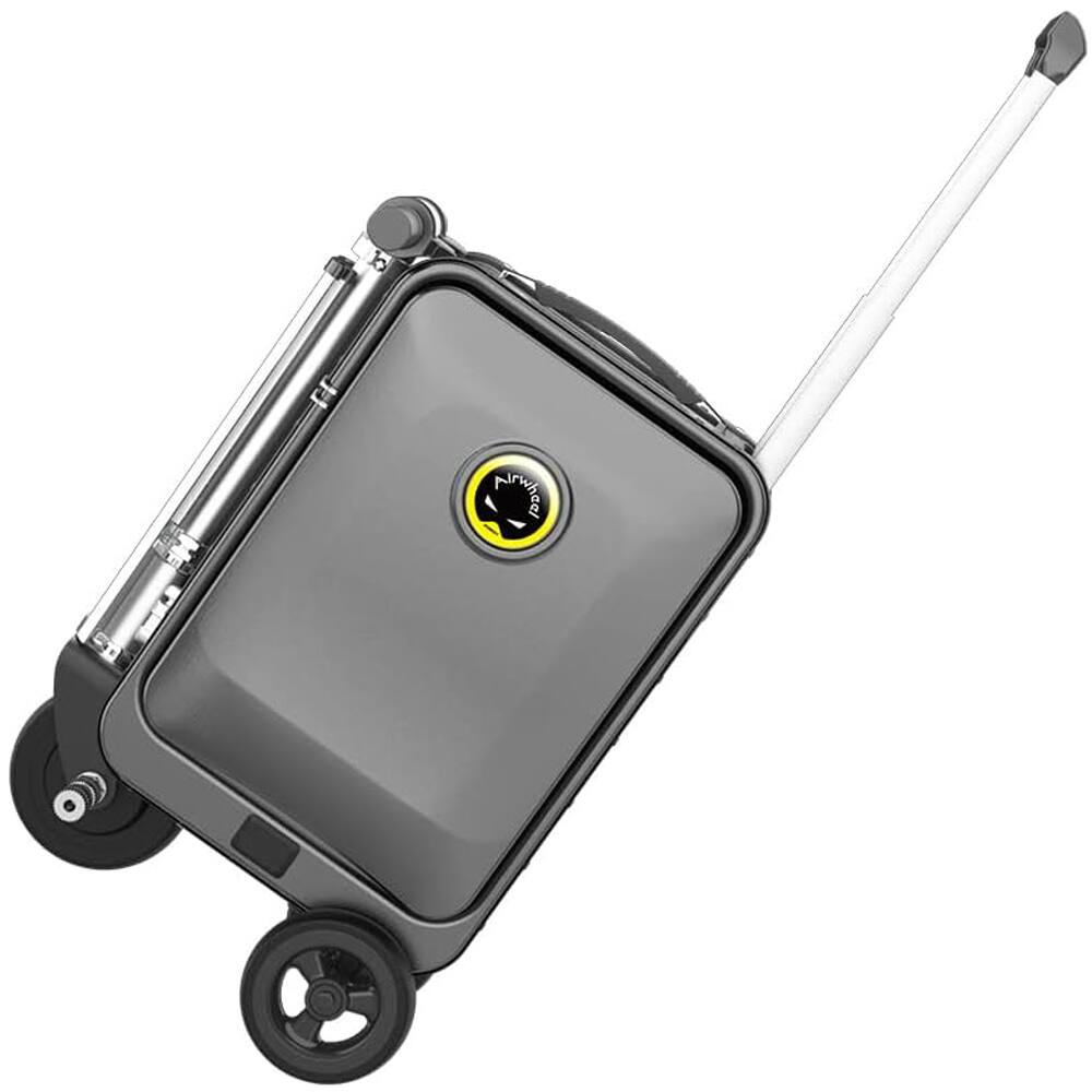 Left. Airwheel - SE3S Smart Rideable Carry On Suitcase Electric Luggage Scooter For Travel - Black.