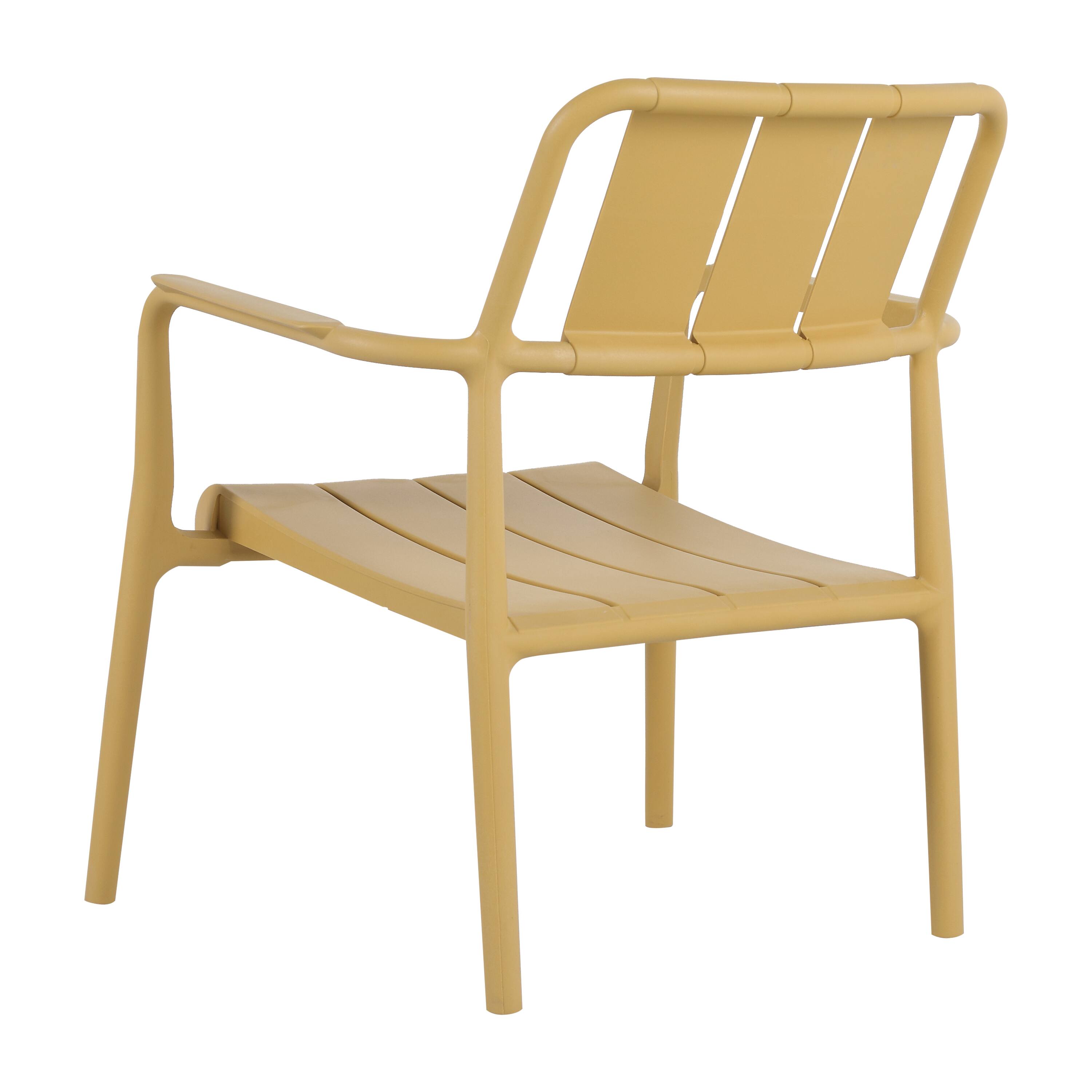 Alt View 2. Mondawe - 3-Piece PP Single-Seater Chairs + Coffee Table Set - Yellow.