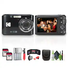 Kodak - Pixpro FZ45 Digital Camera in Black (FZ45BK) Bundle with Accessories