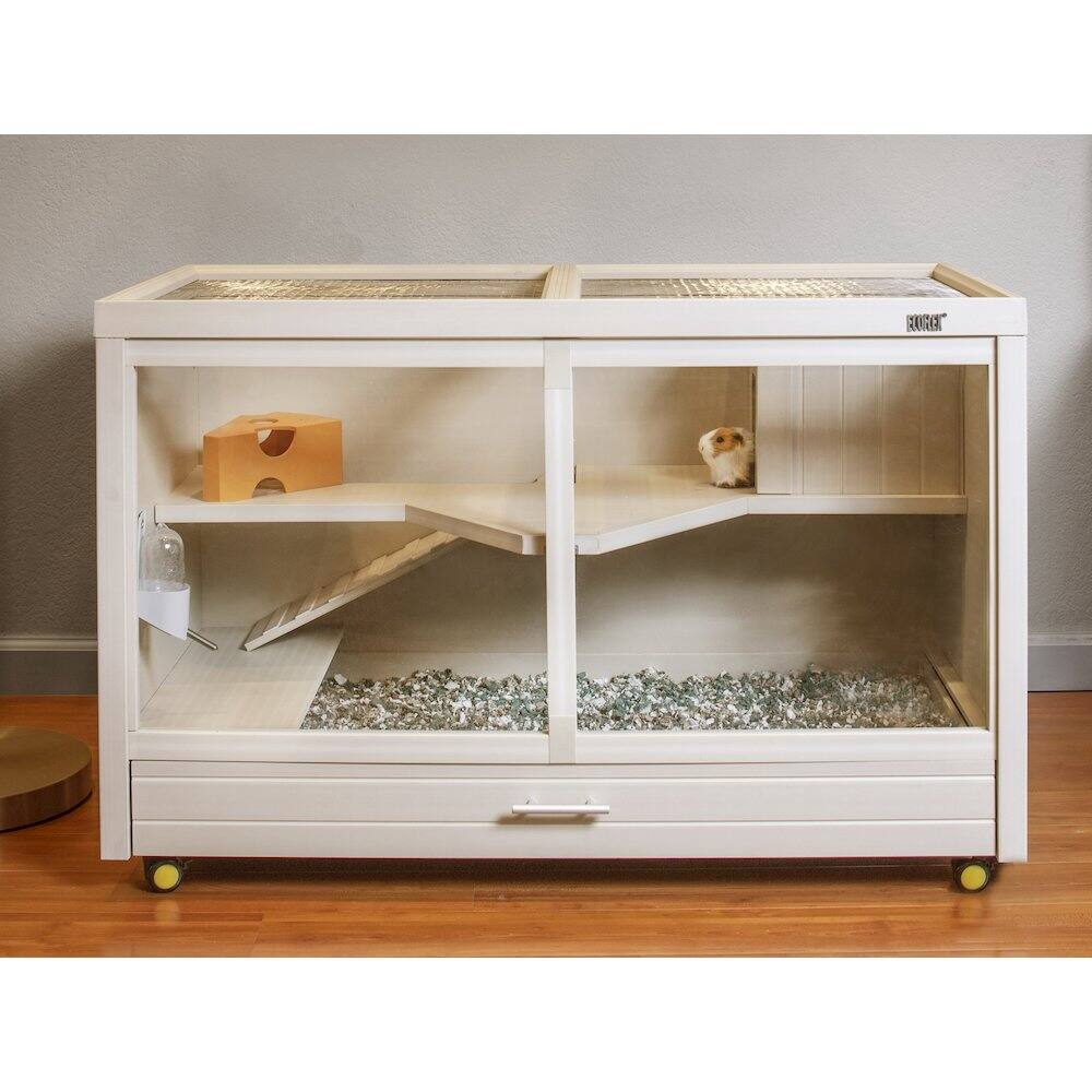 Alt View 1. New Age Pet - ECOFLEX Park Avenue Indoor Rabbit Hutch-Maple - Maple.