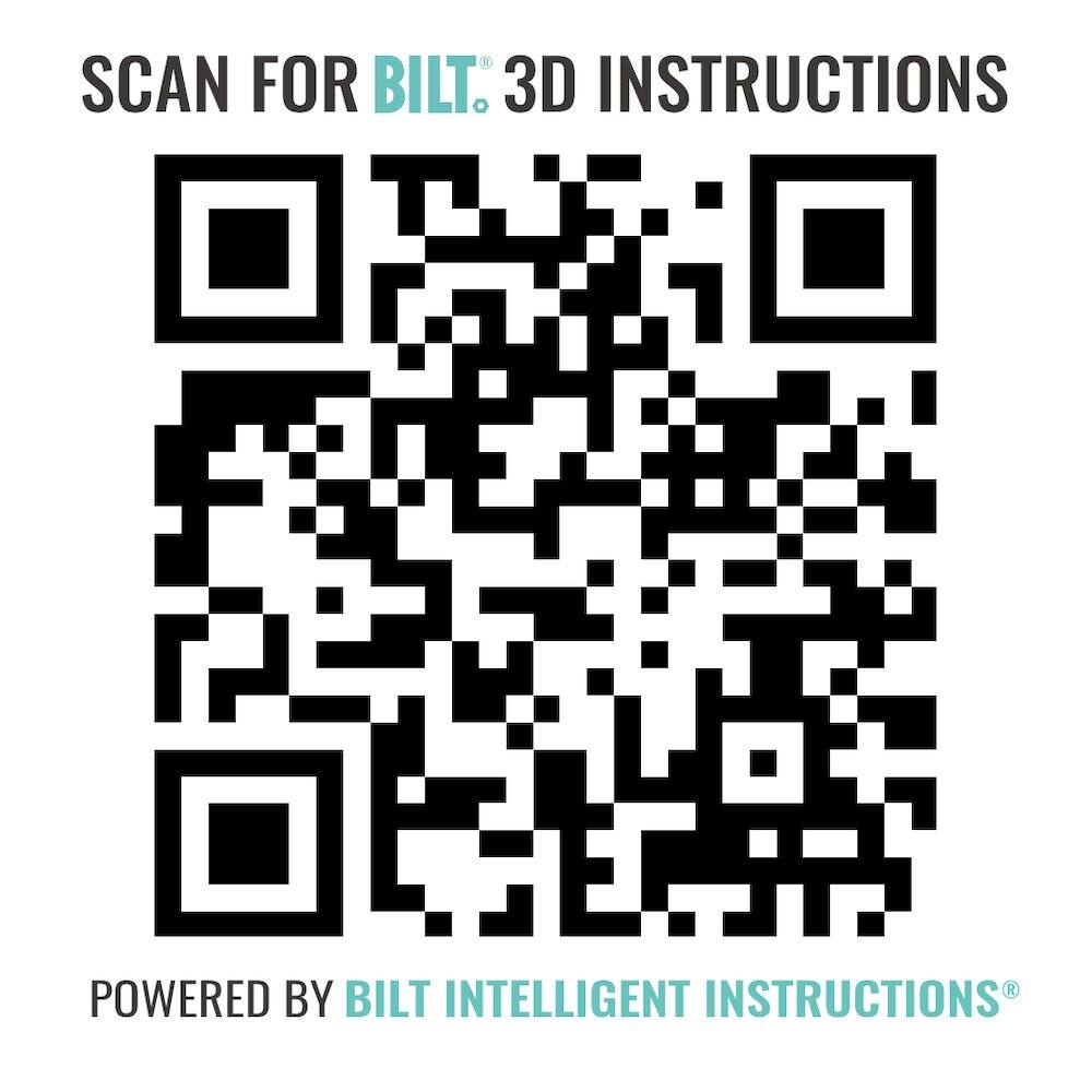 SCAN FOR BILT® 3D INSTRUCTIONS  
POWERED BY BILT INTELLIGENT INSTRUCTIONS®