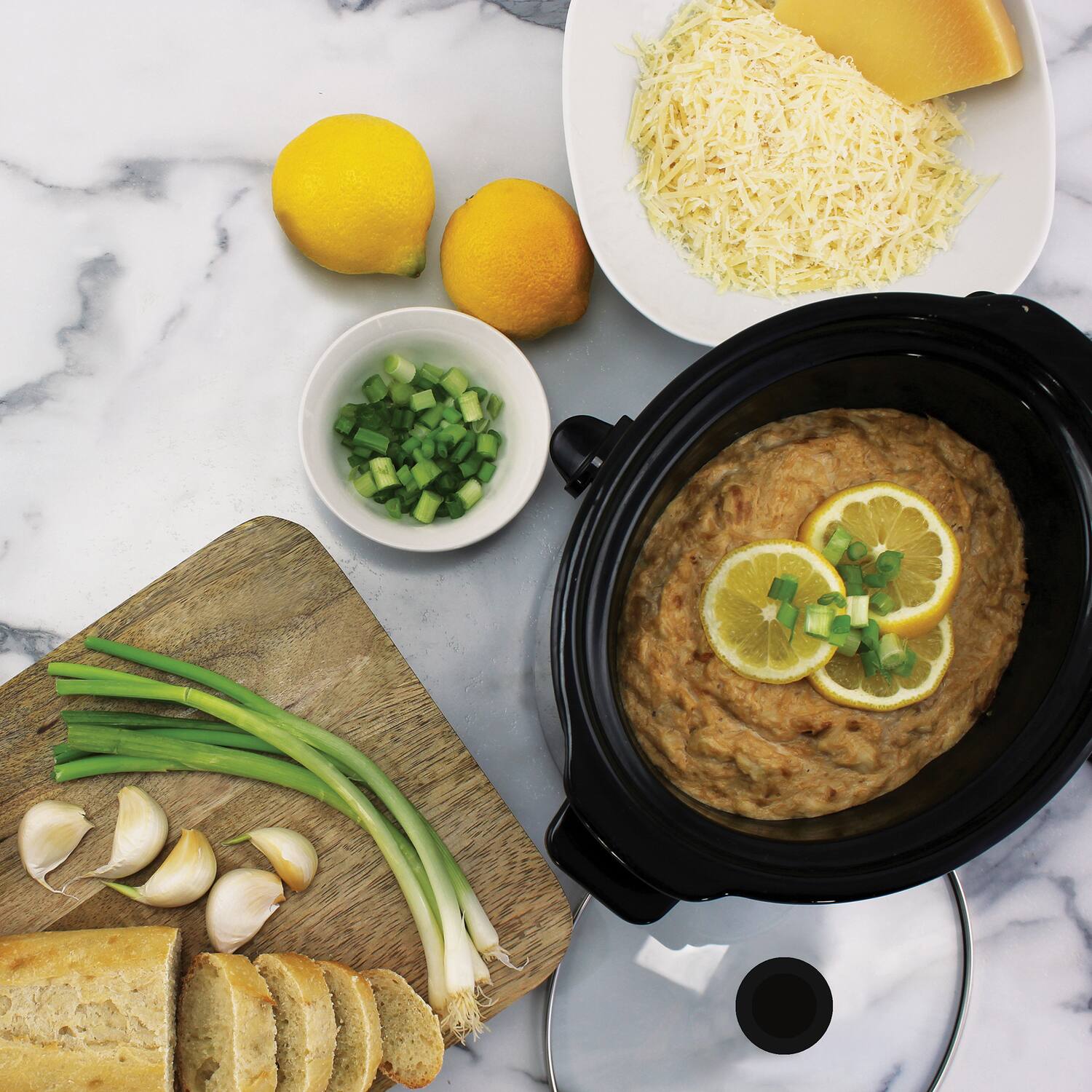 Alt View 3. Nesco - 1.5-Qt 120W Metallic Slow Cooker - Silver.